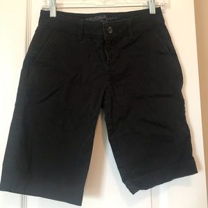 Black school shorts.
